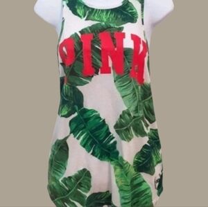 Victoria Secret PINK Women's Small Tropical Island Tank Beachy Y2K